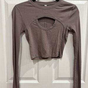 Lululemon Cropped Long Sleeve Top